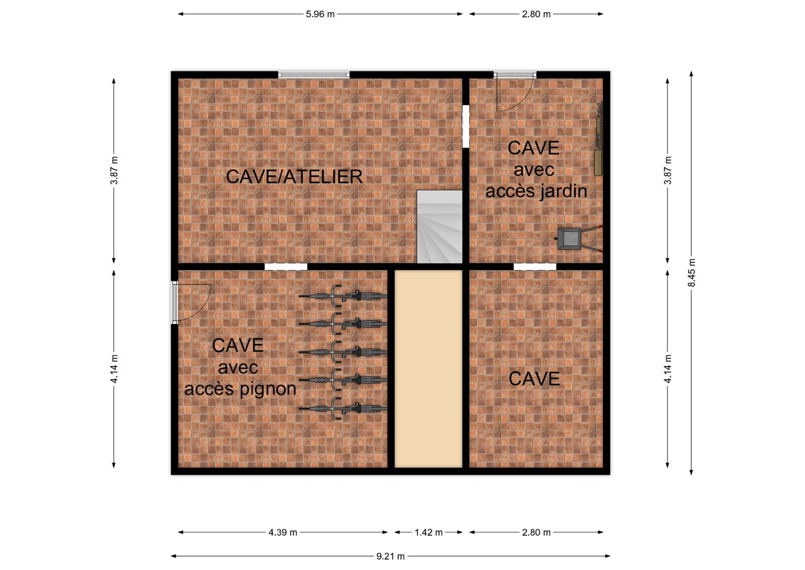 Maison villageoise 2ch+ av. caves et jardin - Rez-1 - rue du moulin 10 - mazée