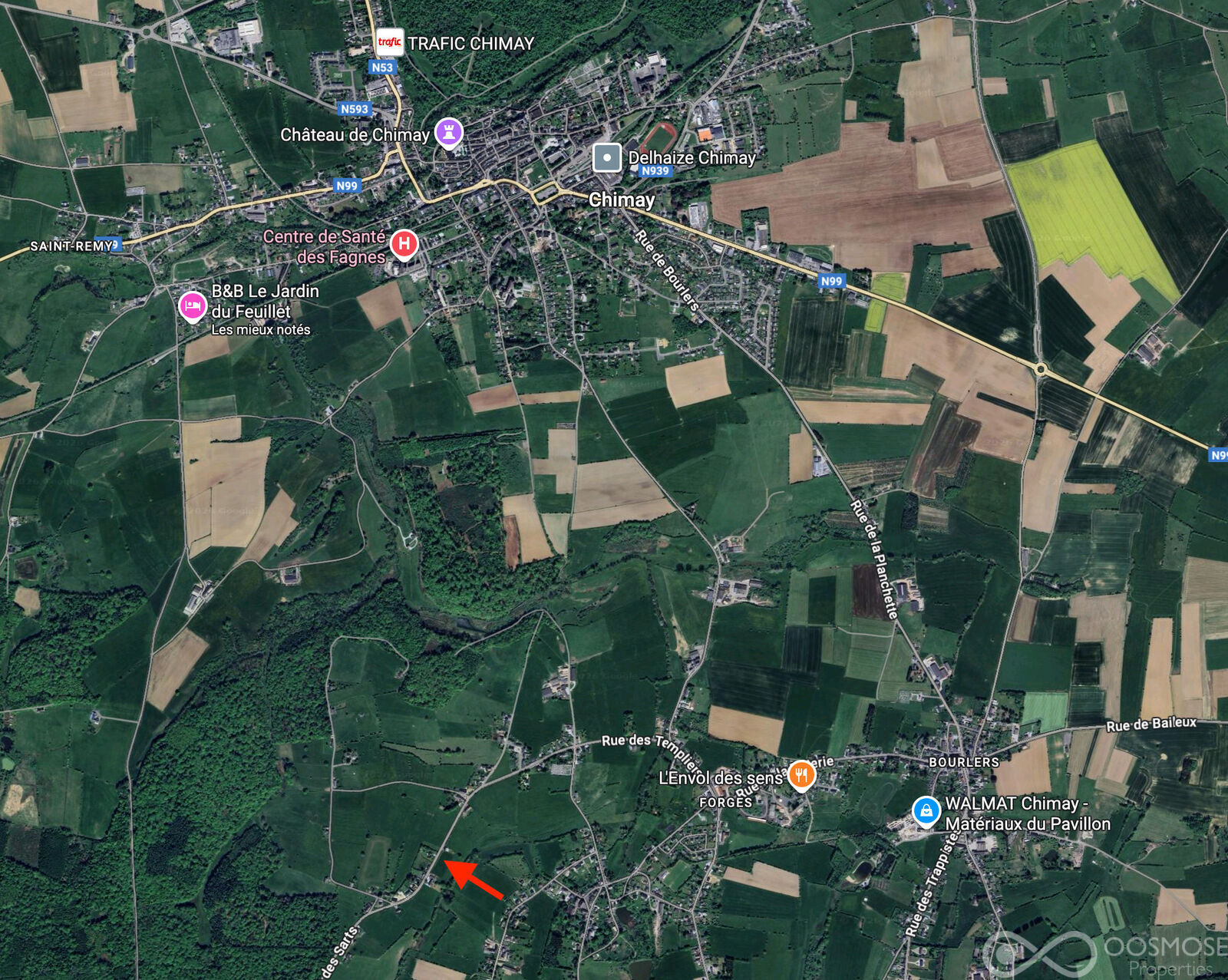 Terrain à bâtir à 3' de Chimay - Sat2 - rue des sarts - forges