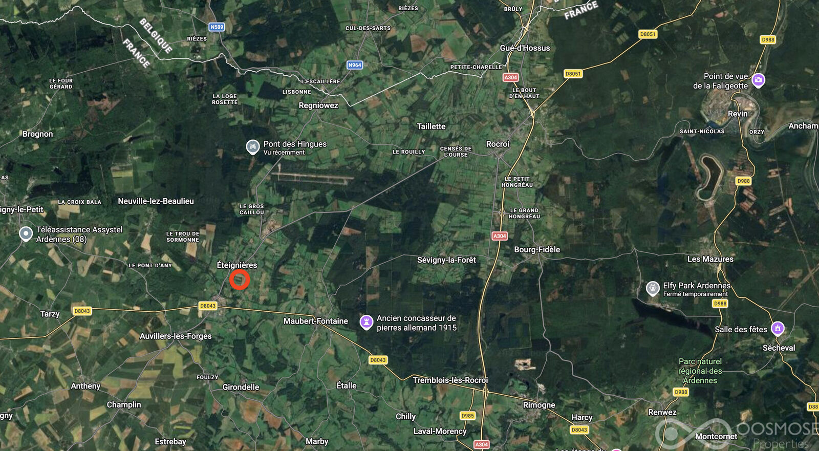 Terrain à bâtir de 4426 m2 à vendre à Eteignières  - Capture d écran 2026-04-01 à 09.50.35