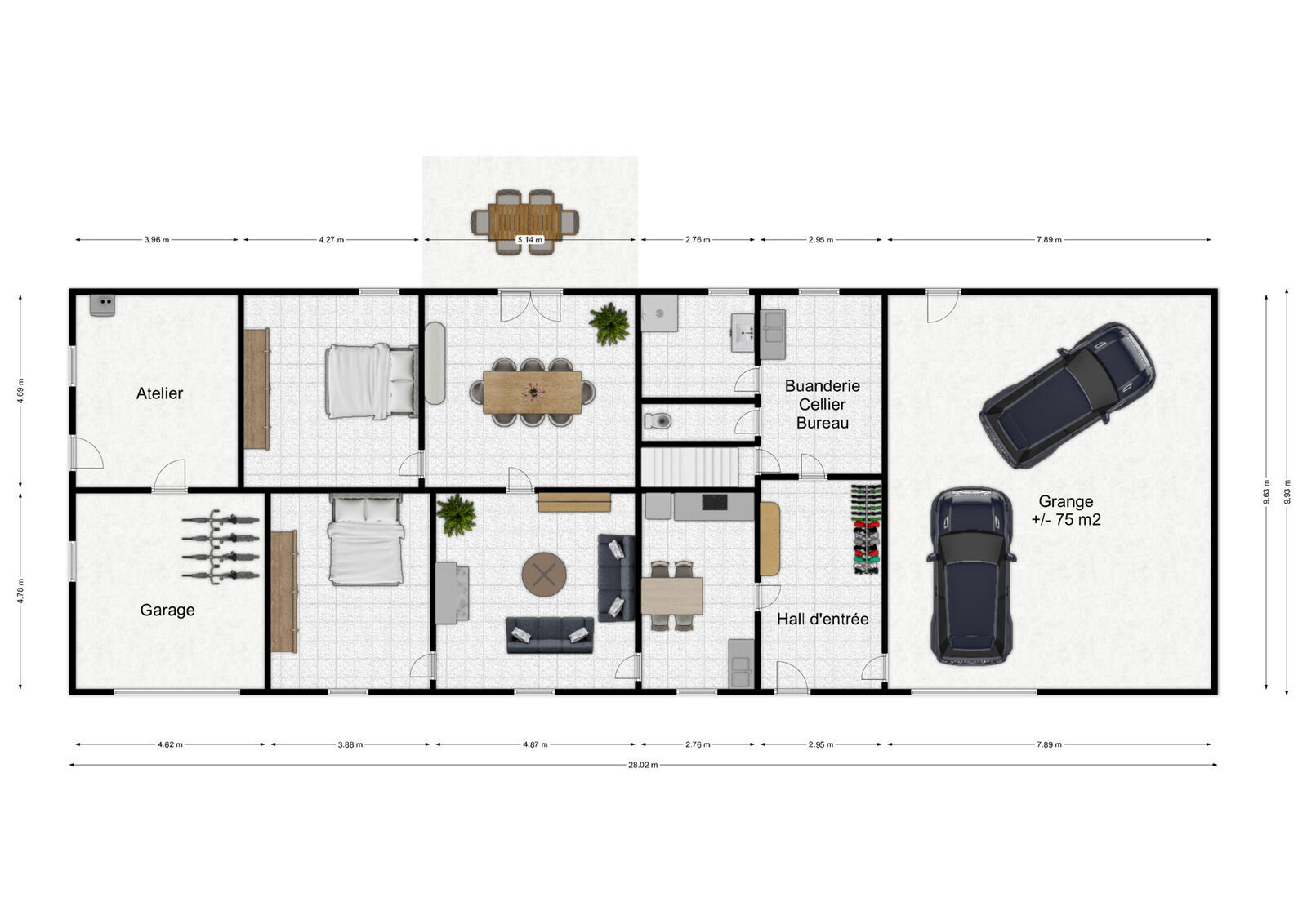 Charmante longère de plain-pied sur 5000 m² de jardin. - Rez - rue de la sarthe - sévigny