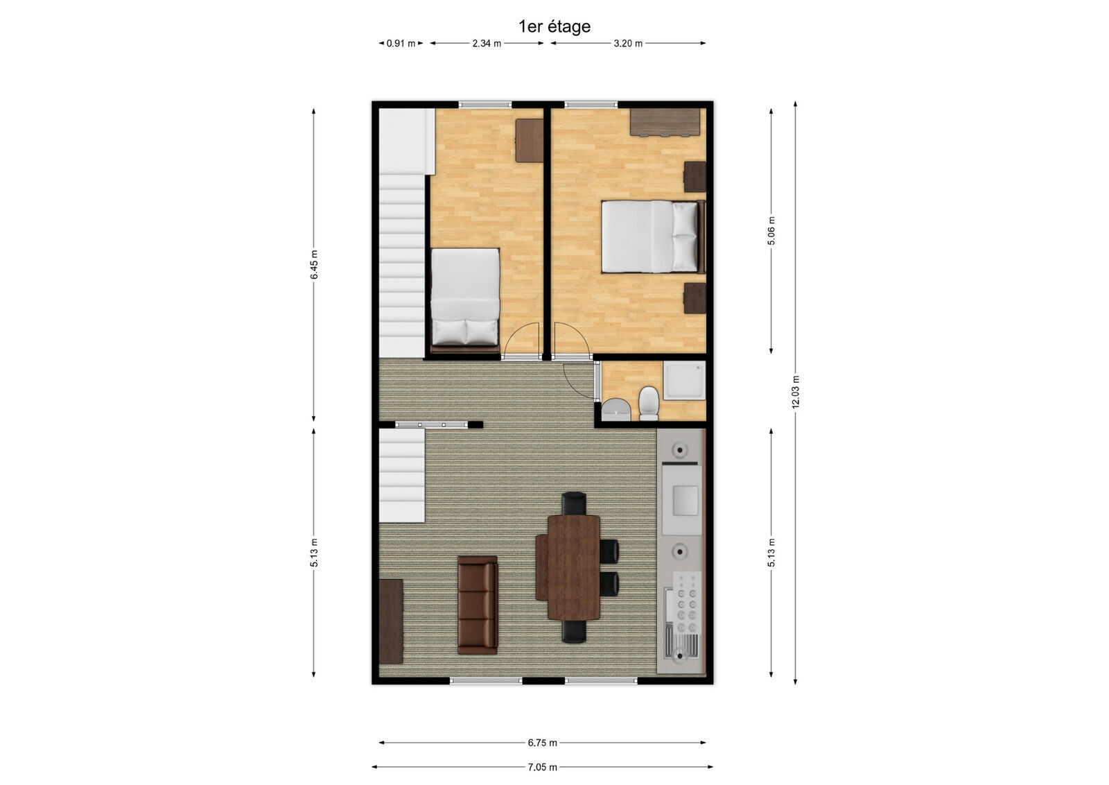 Maison avec atelier sur une surface totale d'environ 161 m² - 187952266 ancelme revin 1er tage first design 20260722 d990ce